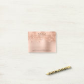 Glitter Blush Roze Rose Gold Powder Minimale Post-it® Notes (Op bureau)