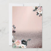 Glitter Bokeh, Floral Pumpkin Baby shower Kaart (Achterkant)