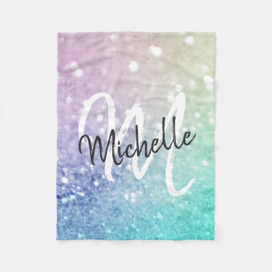 Glitter Bokeh Glamoureuze Elegant Fleece Deken (Voorkant)