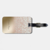 Glitter Bokeh Ombre, Pineapple - Gepersonaliseerd Bagagelabel (Achterkant horizontaal)