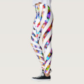 Glitter Bokeh Palm Tree Leaf Pattern Colorful Leggings (Links)
