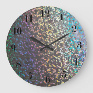 Glitter bokeh sparkle print grote klok