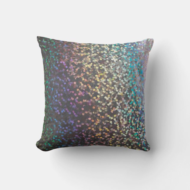 Glitter bokeh sparkle print kussen (Voorkant)