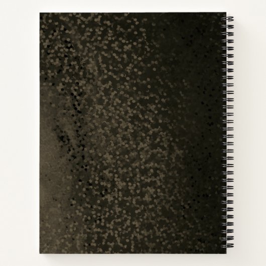 Glitter bokeh sparkle print notitieboek (Achterkant)