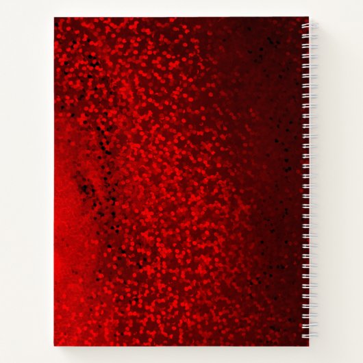 Glitter bokeh sparkle print notitieboek (Achterkant)