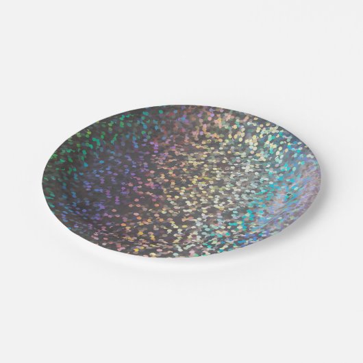 Glitter bokeh sparkle print papieren bordje (Gekanteld)