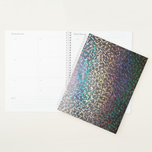 Glitter bokeh sparkle print planner (Display)