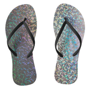 Glitter bokeh-vonkdruk teenslippers