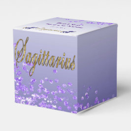 Glitter Boogschutter & Paarse Glitter Verjaardag Bedankdoosjes