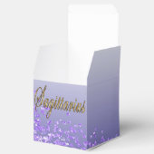 Glitter Boogschutter & Paarse Glitter Verjaardag Bedankdoosjes (Geopend)