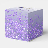 Glitter Boogschutter & Paarse Glitter Verjaardag Bedankdoosjes (Achterkant)