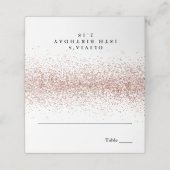 Glitter Border, Roos Gold en White Personalized (Buitenkant ongevouwen)