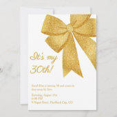 Glitter Bow: "Het is mijn 30ste!" Grappige volwass Kaart (Voorkant)