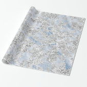 Glitter Bride Marble Gray Silver Stone Blue Cadeaupapier (Uitgerold)