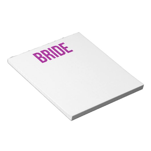 Glitter Bride Roze Notitieblok (Schuin)