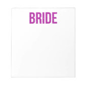 Glitter Bride Roze Notitieblok (Voorkant)