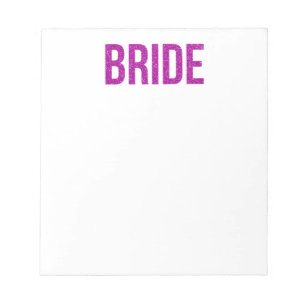 Glitter Bride Roze Notitieblok