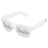 Glitter Bride Silver Retro Zonnebril (Gekanteld)