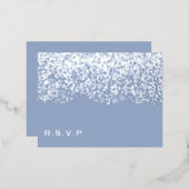 Glitter bruiloft RSVP Folie Feestdagen Briefkaart (Voorkant / Achterkant)
