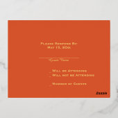 Glitter bruiloft RSVP Folie Feestdagen Briefkaart (Achterkant)