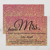 Glitter Bruiloftsfeest toekomstige mevrouw Kaart (Voorkant / Achterkant)