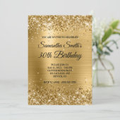 Glitter Brushed Folie Monogram 30e verjaardag Kaart (Staand voorkant)