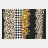 Glitter Buffalo Pset Leopard Inpakpapier Vel (Voorkant)