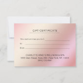 GLITTER BUSINESS CERTIFICAAT, cadeau voor u (Achterkant)