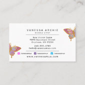 Glitter Butterfly Logo Visitekaartje (Achterkant)