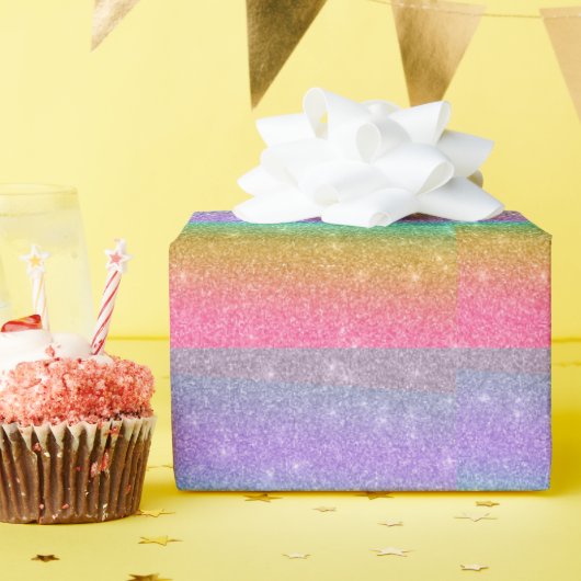 glitter cadeaupapier (Verjaardagsfeest)