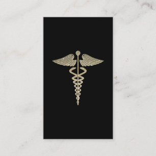 Glitter Caduceus Symbol Visitekaartje