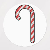 Glitter Candy Cane Labels (Design 2)