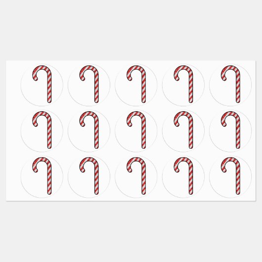 Glitter Candy Cane Labels (Vel)