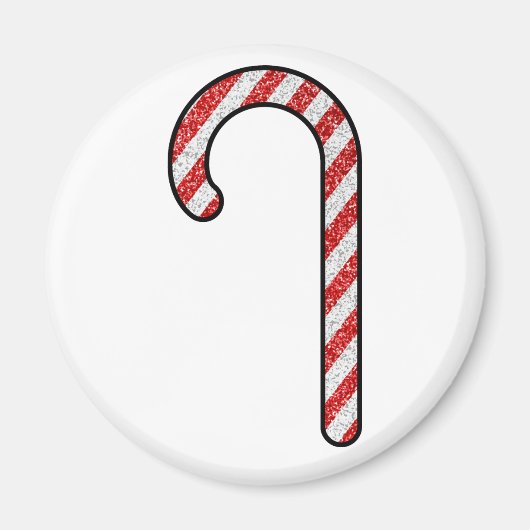 Glitter Candy Cane Magneet (Voorkant)