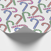 Glitter Candy Cane Patroon Cadeaupapier (Hoek)