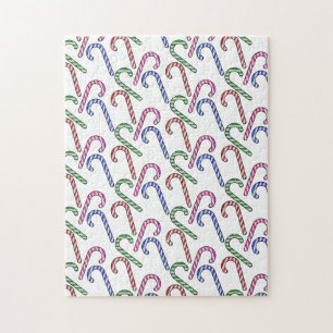Glitter Candy Cane Patroon Legpuzzel