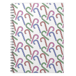 Glitter Candy Cane Patroon Notitieboek