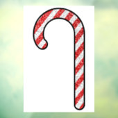 Glitter Candy Cane Raamsticker (Vel 3)