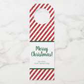 Glitter Candy Cane Striped Company Flessenhanger (Voorkant)