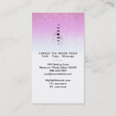 *~* Glitter Caress Maan Fasen - Hand Celestial Visitekaartje (Achterkant)