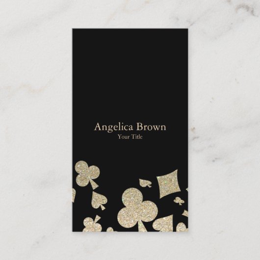 Glitter Casino Visitekaartje (Voorkant)