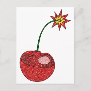 Glitter Cherry Bomb Briefkaart