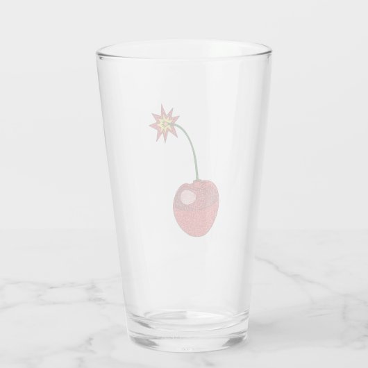 Glitter Cherry Bomb Glas (Achterkant)