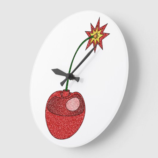 Glitter Cherry Bomb Grote Klok (Hoek)