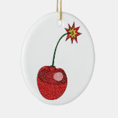 Glitter Cherry Bomb Keramisch Ornament (Rechts)