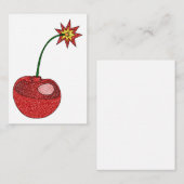 Glitter Cherry Bomb Notitiekaartje (Voorkant / Achterkant)