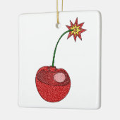 Glitter Cherry Bomb - Square Ornament (Links)