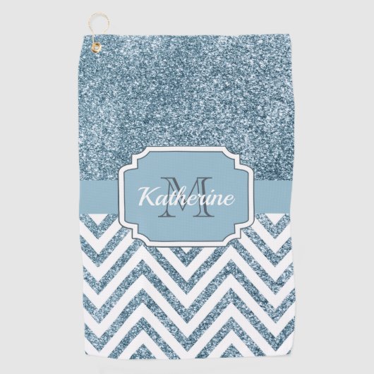 Glitter Chevron Golfhanddoek (Voorkant)