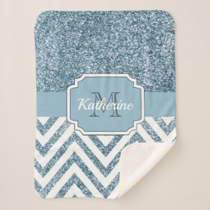 Glitter Chevron Sherpa Deken