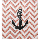 Glitter Chevrons Douchegordijn (Voorkant)